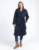 Clemence coat - dark sapphire-Elm-Looking for that timeless coat that will stand the test of time? The Clemence Coat in beautiful wool melton, is fully lined and features buttons and pockets. Long line shape Button opening with pockets Fully lined Melton with Stretch Satin Lining-Pash + Evolve