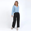 Clyde pant - black-Foxwood-Meet the pant that is as sharp as it is comfy. The Clyde Pant is your new go-to for work (or wherever you want to look effortlessly put together). Featuring a flat waist with back elastane for a perfect fit, front button opening, and side pockets, these pants are as functional as they are stylish. With belt loops to add your favorite accessory, they are your everyday staple for that polished, office-ready look. 65% Polyester 32% Viscose 3% Elastane Designed in Australia-Pash + Evo