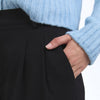 Clyde pant - black-Foxwood-Meet the pant that is as sharp as it is comfy. The Clyde Pant is your new go-to for work (or wherever you want to look effortlessly put together). Featuring a flat waist with back elastane for a perfect fit, front button opening, and side pockets, these pants are as functional as they are stylish. With belt loops to add your favorite accessory, they are your everyday staple for that polished, office-ready look. 65% Polyester 32% Viscose 3% Elastane Designed in Australia-Pash + Evo