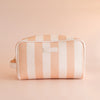 Corsica Wash Bag-Fox & Fallow-The bag of your dreams is here! Make your next trip extra special with our range of stylish and super functional wash bags that have so many bonus features, you'll be wondering where they've been all your life. Perfect as an everyday make up bag or for all your bathroom essentials for the next work trip or vacay. Crafted from super soft, yet durable luxury pebble vegan leather it's easy to keep clean - simply wipe down with a damp cloth. The monogrammed tan lining is designed t