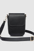 Cuba Phone Bag - Black-Louenhide-The Louenhide Cuba Black Phone Crossbody Bag is the perfect accessory for the minimalist on-the-go. Constructed from soft pebbled vegan leather in a classic portrait shape with a smooth front flap, this crossbody phone pouch is designed to give you hands-free functionality while you go about your busy day. The Cuba Black can fit up to the largest phones and is the ideal accessory to keep your everyday essentials within reach without sacrificing style. Wear this style comfort