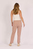 Curve hem pant - coffee-One Ten Willow-*Curved hem *Elasticated waist *Drawstring *Pockets-Pash + Evolve