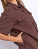 Daisy Short Sleeve Shirt - Chocolate-Foxwood-Your favourite denim shirt just got cooler with short sleeves. Featuring a button-through placket, front chest pockets, and a relaxed fit, the Daisy SS Shirt is perfect for easygoing days with laid-back style. Button through placket Front chest pockets Relaxed fit Model is wearing a size 10-Pash + Evolve
