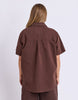 Daisy Short Sleeve Shirt - Chocolate-Foxwood-Your favourite denim shirt just got cooler with short sleeves. Featuring a button-through placket, front chest pockets, and a relaxed fit, the Daisy SS Shirt is perfect for easygoing days with laid-back style. Button through placket Front chest pockets Relaxed fit Model is wearing a size 10-Pash + Evolve