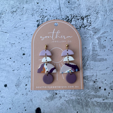Dangle earrings - lilac
