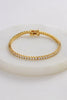 Dani tennis bracelet - gold-Zafino-The matching bracelet to our viral Dani Tennis Necklace. This timeless piece features a row of shimmering crystals set in gold, offering the perfect balance of elegance and everyday wear. Metal: 18K Gold Plated on BrassDimensions: 16.5cm LengthWater Resistant: Splash proof, not recommended to be worn in the ocean or pool-Pash + Evolve