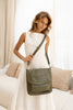 Darcy bag - olive green-Baleka Leather-Your perfect everyday companion! With a spacious silhouette that doesn’t compromise on style. This bag features a secure zip closure, a handy back zip pocket and a front pocket for quick access to your essentials. Inside you will find a zip pocket and an additional internal pocket, all beautifully lined to keep your items organized and protected. The adjustable strap ensures a comfortable fit, whether worn on the shoulder or crossbody. The Darcy is your new go to - re