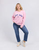 Day off crew - soft pink-Elm-Go on ... you deserve a Day Off! Our stylish 100% cotton crew gives you license to not only look casually cool, but also to have the day off you deserve. So treat yourself to a day off! Large front embroidery Oversized comfort fit Badge detail Unbrushed Cotton Fleece Model is wearing a size 16-Pash + Evolve