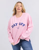Day off crew - soft pink-Elm-Go on ... you deserve a Day Off! Our stylish 100% cotton crew gives you license to not only look casually cool, but also to have the day off you deserve. So treat yourself to a day off! Large front embroidery Oversized comfort fit Badge detail Unbrushed Cotton Fleece Model is wearing a size 16-Pash + Evolve