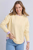 Delilah crew - egg shell-Foxwood-Comfortable, casual and 100% cotton. The Delilah Crew is the perfect addition to your everyday style! Featuring a crew neckline, curved hem and ribbed detailing, this relaxed fit, unbrushed fleece jumper will mix and match with all your wardrobe favourites Round neckline Raw edge detail Relaxed fit Unbrushed Cotton Fleece Our model is 176cm and wears Size 10-Pash + Evolve