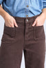 Delphi Front Pocket Jean - Chocolate-Elm-The Delphi Front Pocket Jean is an effortless everyday style with a relaxed wide-leg shape that feels both polished and easy to wear. With an easy pull-on waist for all-day comfort, a relaxed wide-leg silhouette, and practical pocket detail, it’s made for easy everyday outfitting. Crafted from comfortable stretch denim, it delivers comfortable wear and easy versatility. Wear it with a neat knit, a tucked-in shirt or a simple tee to highlight the silhouette, then add