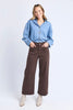 Delphi Front Pocket Jean - Chocolate-Elm-The Delphi Front Pocket Jean is an effortless everyday style with a relaxed wide-leg shape that feels both polished and easy to wear. With an easy pull-on waist for all-day comfort, a relaxed wide-leg silhouette, and practical pocket detail, it’s made for easy everyday outfitting. Crafted from comfortable stretch denim, it delivers comfortable wear and easy versatility. Wear it with a neat knit, a tucked-in shirt or a simple tee to highlight the silhouette, then add