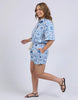 Dolce Short Ocean - Tile Print-Elm-Relaxed and effortless, the dolce tile short is crafted with elastic waist, relaxed fit, and exclusive print . Style it your way for an effortless look that works for any day of the week. Elastic Waist Relaxed fit Exclusive print Linen Viscose Model is 171cm and wears Size 10-Pash + Evolve