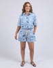 Dolce Short Ocean - Tile Print-Elm-Relaxed and effortless, the dolce tile short is crafted with elastic waist, relaxed fit, and exclusive print . Style it your way for an effortless look that works for any day of the week. Elastic Waist Relaxed fit Exclusive print Linen Viscose Model is 171cm and wears Size 10-Pash + Evolve