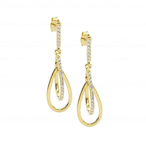 Freshwater pearl earring - gold plated