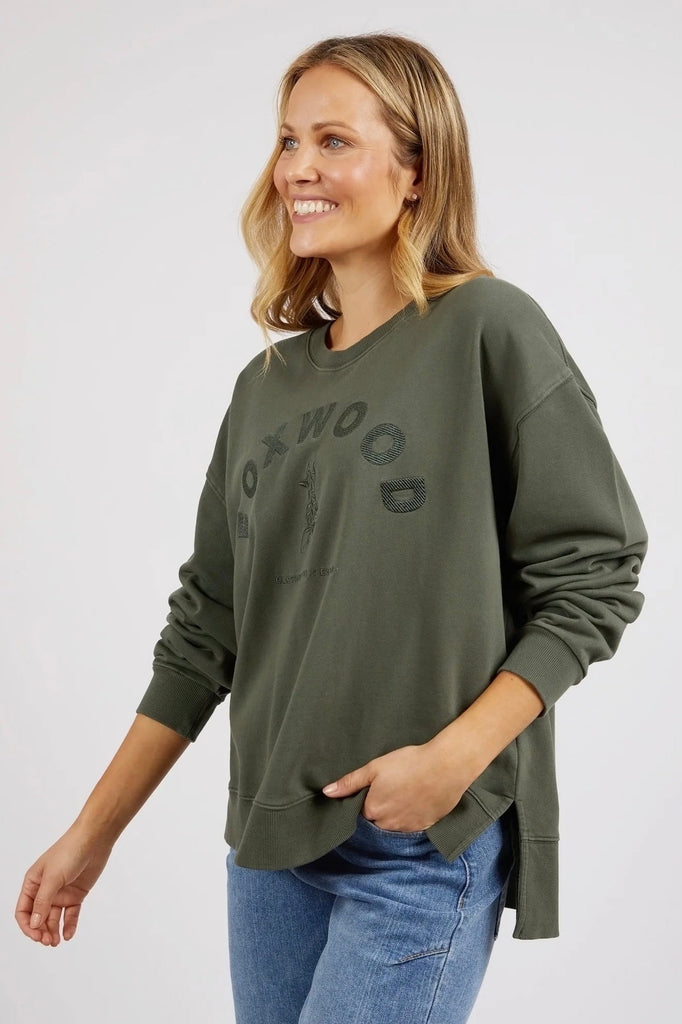 Effortless Crew - Khaki-Foxwood-It's all in the name. The new Effortless Crew from Foxwood calls on all our heritage in classic fleece crews and delivers another everyday classic. Featuring chest embroidery, a round neck and a relaxed fit, outfitting will be effortless with this jumper. Round Neckline Front Chest Embroidery Relaxed Fit Unbrushed Cotton Fleece Model is 176cm and wears size 8-10-Pash + Evolve