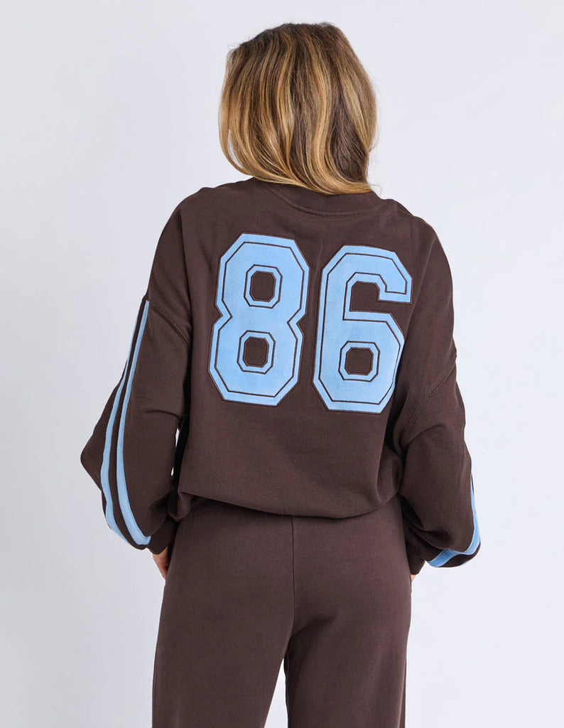 Elevated Sunday Crew - Coffee-Foxwood-The Elevated Sunday Crew brings something a little extra to your everyday layers. *Round neckline *Relaxed fit *Chocolate/Blue-Pash + Evolve
