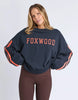 Elevated Sunday Crew - Navy/orange-Foxwood-Designed for off-duty comfort with a polished edge, the Elevated Sunday Crew brings something a little extra to your everyday layers. Featuring velour artwork across the chest and sleeves, it adds texture and depth while still keeping things understated. The soft round neckline and relaxed, boxy fit make it easy to wear, while the luxe detailing gives it a more considered feel. Front chest and sleeve velour artwork Round neckline Relaxed boxy fit 100% Cotton Our m