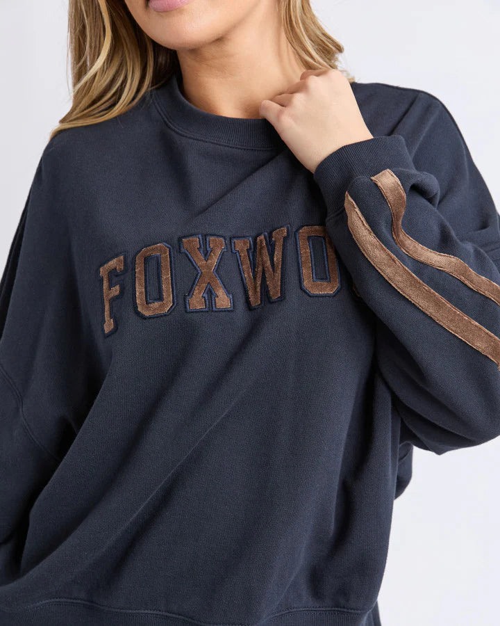 Elevated sunday crew - ink-Foxwood-The new elevated sunday crew from Foxwood is a comfortable, relaxed fitting crew with a print along the front, back and sleeves. Relaxed Fit 100% Cotton-Pash + Evolve