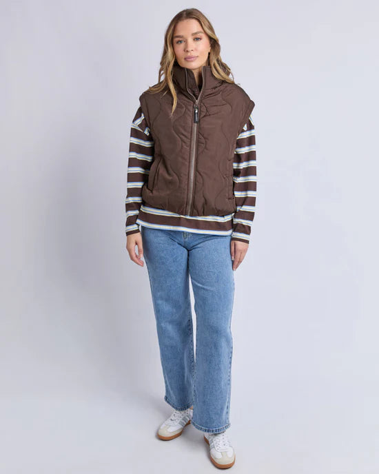 Elite vest - Coffee-Foxwood-Front zip opening Side pockets Wadding in body Main: 100% Nylon Lining & Filling: 100% Polyester-Pash + Evolve