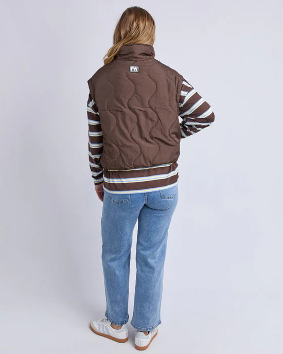Elite vest - Coffee-Foxwood-Front zip opening Side pockets Wadding in body Main: 100% Nylon Lining & Filling: 100% Polyester-Pash + Evolve