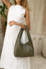 Elle shoulder bag - Olive green-Baleka Leather-Timelessly stylish, Elle is your go to for days that flow from brunch to evening drinks with the girls. With a sleek, minimal silhouette that fits comfortably under the arm, it's the perfect blend of style and ease. Featuring a secure button closure, internal zip, slip pocket and a fully lined interior, the Elle bag carries your essentials with refined simplicity. Understated, modern and ready for wherever the day takes you! A stylish bag designed in the beaut