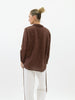 Ellie linen shirt - chocolate-Pash + Evolve-*Long sleeve *High-low hemline *Button up front *Collar *100% Linen-Pash + Evolve