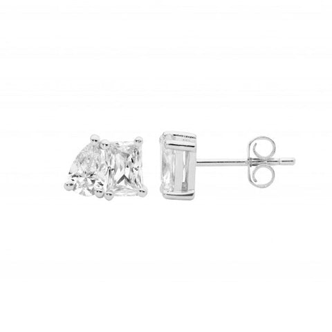 Drop pearl earrings - silver