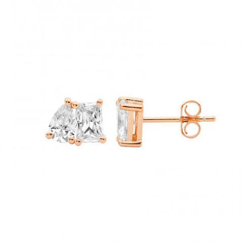 Freshwater pearl earring - rose gold