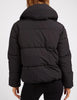 Essential puffer jacket - black-Foxwood-Front button and zip opening Elastic cuff Foxwood exclusive sleeve print Polyester-Pash + Evolve