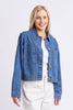 Essie Denim Jacket - Mid Blue Wash-Elm-The Essie Denim Jacket is a fresh take on a classic layer. Designed with a cropped length, relaxed fit and chest patch pockets, it adds just the right amount of structure to everyday outfits. Throw it over a tee dress, pair it with wide-leg pants or wear it with contrasting denim for an easy double-denim moment. Chest patch pockets Cropped length Rigid denim Relaxed fit 100% cotton denim The Model is 173cm and is wearing a size 10-Pash + Evolve