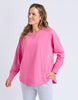 Established crew - aurora pink-Elm-Guaranteed to be your new favourite crew. The Established Crew features raw seam detail and cute Elm embroidery making it an effortless choice for both comfort and style. Raw Seams Elm Embroidery Crew Neckline Unbrushed Cotton Fleece 100% Cotton Model is 171cm and wears Size 10-Pash + Evolve