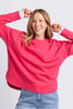 Established crew - dark pink-Elm-Guaranteed to be your new favourite crew. The Established Crew features raw seam detail and cute Elm embroidery making it an effortless choice for both comfort and style. Raw hem detail Chest embroidery Scooped hemline Relaxed fit 100% cotton unbrushed fleece Model is wearing a size 10-Pash + Evolve