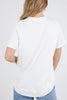 Farrah Short Sleeve Tee - White-Foxwood-A new t-shirt to the Foxwood range based on our best selling Farrah Long Sleeve Tee. This 100% Fresh Pima Cotton tee features a classic crew neckline and raw edge detail and is a wonderful everyday stylish option for your casual wardrobe. Round neckline Raw edge detail Relaxed fit Pima Cotton Jersey Model is wearing a Size 10-Pash + Evolve