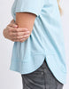 Farrah Short sleeve tee - crystal blue-Foxwood-A new t-shirt to the Foxwood range based on our best selling Farrah Long Sleeve Tee. This 100% Fresh Pima Cotton tee features a classic crew neckline and raw edge detail and is a wonderful everyday stylish option for your casual wardrobe. Round neckline Raw edge detail Relaxed fit 100% Cotton Our model is 176cm and wears Size 10-Pash + Evolve