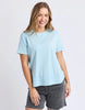 Farrah Short sleeve tee - crystal blue-Foxwood-A new t-shirt to the Foxwood range based on our best selling Farrah Long Sleeve Tee. This 100% Fresh Pima Cotton tee features a classic crew neckline and raw edge detail and is a wonderful everyday stylish option for your casual wardrobe. Round neckline Raw edge detail Relaxed fit 100% Cotton Our model is 176cm and wears Size 10-Pash + Evolve