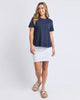 Farrah Tee - Dark Sapphire-Foxwood-A new t-shirt to the Foxwood range based on our best selling Farrah Long Sleeve Tee. This 100% Fresh Pima Cotton tee features a classic crew neckline and raw edge detail and is a wonderful everyday stylish option for your casual wardrobe. Round neckline Raw edge detail Relaxed fit 100% Cotton Our model is 176cm and wears Size 10-Pash + Evolve