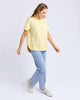 Farrah Tee - Lemon-Foxwood-A new t-shirt to the Foxwood range based on our best selling Farrah Long Sleeve Tee. This 100% Fresh Pima Cotton tee features a classic crew neckline and raw edge detail and is a wonderful everyday stylish option for your casual wardrobe. Round neckline Raw edge detail Relaxed fit 100% Cotton Model is wearing a size 10-Pash + Evolve