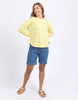 Farrah long sleeve - lemon-Foxwood-A new crew to the Foxwood range the Farrah Long Sleeve in 100% Fresh Pima Cotton features a classic crew neckline and raw edge detail. This relaxed fit jumper is an easy everyday wear. Round neckline Raw edge detail Relaxed fit 100% Cotton Model is wearing a size 10-Pash + Evolve