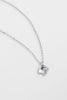 Fleur necklace - silver-Zarla-A fine chain finished with a softly sculpted floral pendant. Light-catching and minimal, it brings a cool, luminous feel to your look. Feminine, effortless, and perfect for everyday wear. *Rhodium Plated Solid Brass Base *Water proof: Can be worn in the ocean or pool-Pash + Evolve