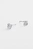 Fleur stud - silver-Zarla-A delicate floral stud with a softly sculpted form and subtle centre detail. Small yet light-catching, it brings a cool, luminous glow to your everyday look. Feminine, effortless, and easy to wear. *Rhodium Plated Solid Brass Base *Water proof: Can be worn in the ocean or pool-Pash + Evolve