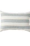 Fog stripe pillowcase set- standard-SOCIETY OF WANDERERS-100% French Flax Linen Pillowcases Standard Pillowcase, 48 x 73cm with hidden envelope closure. Pillowcase sets include 2 pillowcases. Our linen is pre-washed and easy to care for. Please note: Fog has a green/gray base tone No ironing is required, just a simple cold machine wash and medium tumble dry. Over time the linen will become softer and more beautiful.-Pash + Evolve