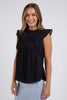 Freya Top - Black-Foxwood-Fresh cotton poplin makes the pretty Freya Top simply gorgeous to wear. Featuring lace trim details and softly frilled sleeves, this versatile top looks stunning dressed up with your favourite tailored pant, or simply pop on with a pair of denim jeans for a afternoon soiree! Lace trim detail Frill sleeves Back keyhole opening Cotton Poplin Model is wearing a Size 10-Pash + Evolve