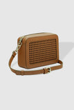 Giselle Crossbody Bag - Tan-Louenhide-The Louenhide Giselle Tan Crossbody Bag is designed to elevate your everyday style, with its classic camera bag shape and subtle yet impactful features. Add a touch of textural intrigue to your look with the square lattice inspired panel detailing, transforming a classic silhouette into a style statement, ideal for any occasion. Redefine your look with this everyday women’s crossbody bag that effortlessly blends practicality with sophistication. Internal Features Zip Po