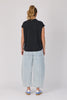 Half Collar Tee - Black Falling Hearts-One Ten Willow-The Half Collar Tee in Black Falling Hearts is crafted from a soft cotton blend for easy everyday wear. Featuring a relaxed fit with a round neckline, short sleeves, and a half-collar detail for a modern touch, this tee combines casual comfort with subtle style. Fabric: 80% COTTON, 15% POLYESTER, 5% ELASTANE – soft with a gentle stretchFit: Relaxed fit. Our model is 176cm tall (size 8–10) and wears a size small.Designed in Geelong, Victoria — proudly cre