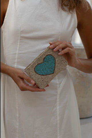 Mia beaded clutch