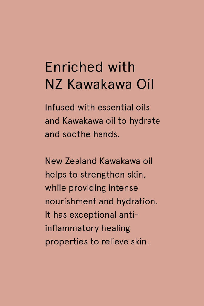 Hand cream - Peony & Petitgrain-Aromatherapy co-Soothe - Peony & Petitgrain Perfumed with soothing floral notes of peony, rose, iris, vetiver and tonka bean. Infused with NZ Kawakawa Oil, essential oils and SPF15. Size: 75ml ﻿Aroma:﻿ Floral with sweet delicate notes ﻿Ingredients: ﻿Aqua; C12-15 Alkyl Benzoate; Ethylhexyl Methoxycinnamate; Prunus Amygdalus Dulcis (Sweet Almond) Oil; Cetearyl Alcohol; Butyl Methoxydibenzoylmethane; Octocrylene; Cetearyl Olivate; Benzophenone-3; Sorbitan Olivate; Parfum; Sodium