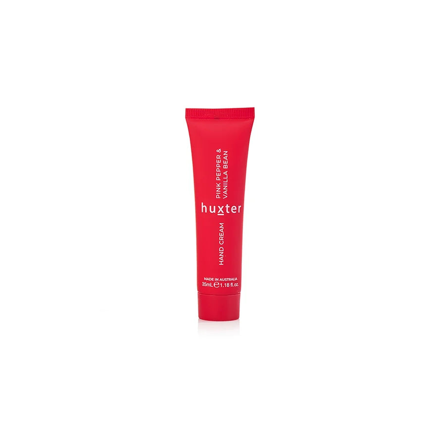 Hanging 35ml H'Cream - Mulberry Pink Pepper & Vanilla Bean-Huxter-Enriched with natural oils, shea butter and cocoa butter, this luxurious hand cream leaves hands feeling soft and delicately scented.-Pash + Evolve