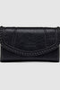 Harlow Crossbody Bag - Black-Louenhide-The Louenhide Harlow Black Crossbody Bag is a timeless, year-round wardrobe staple featuring a subtle woven vegan leather trim. Whether you are heading to brunch or afternoon drinks, the detachable and adjustable crossbody strap allows you to seamlessly transition the Harlow Black from crossbody to clutch. With the two thoughtfully designed compartments and large zip pocket, organise your daily essentials with ease. Available in a range of neutral colourways and design