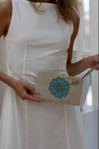 Mia beaded clutch